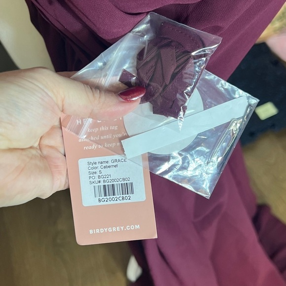 Birdy Grey Grace Convertible Formal Bridesmaid Dress, Cabernet, NWT, Small - Picture 9 of 11